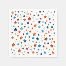 Guardanapo De Papel Pequenas Estrelas Coloridas: Festa de aniversário