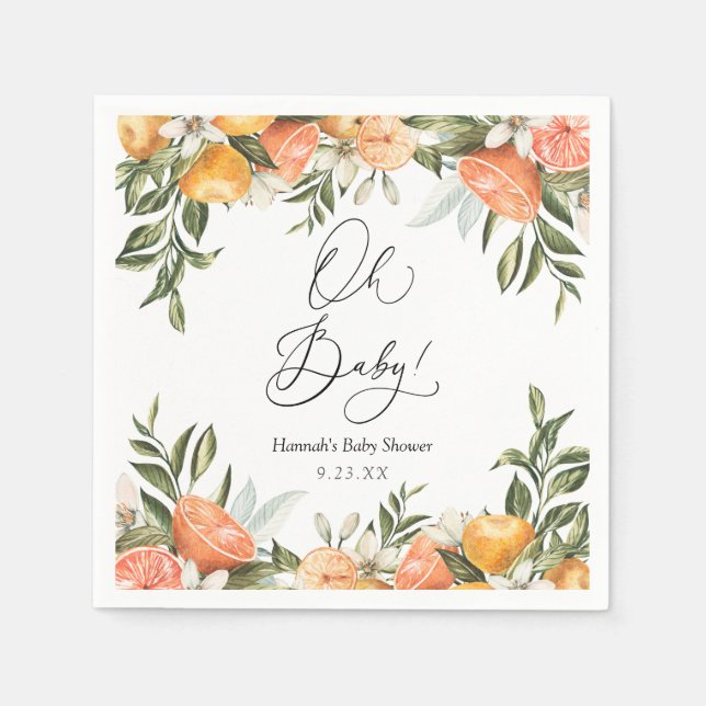 Guardanapo De Papel Pequenas Laranjas Cutis Oh bebê Napkins (Frente)