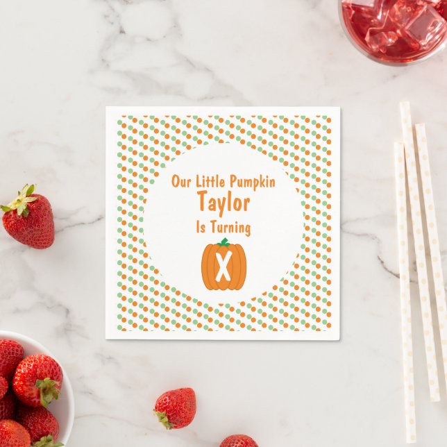 Guardanapo De Papel Pequeno Aniversário de Abóbora (Insitu)