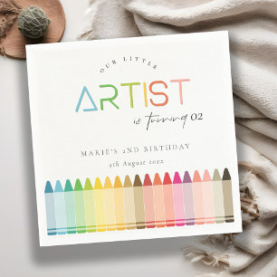 Guardanapo De Papel Pequeno Artista Bonito Crayon Arco-Íris Qualquer I