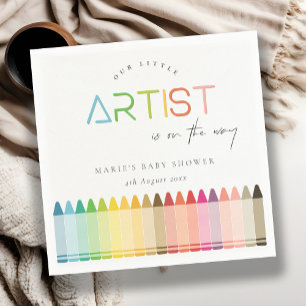 Guardanapo De Papel Pequeno Artista Bonito Crayon Diversão Chá de fral