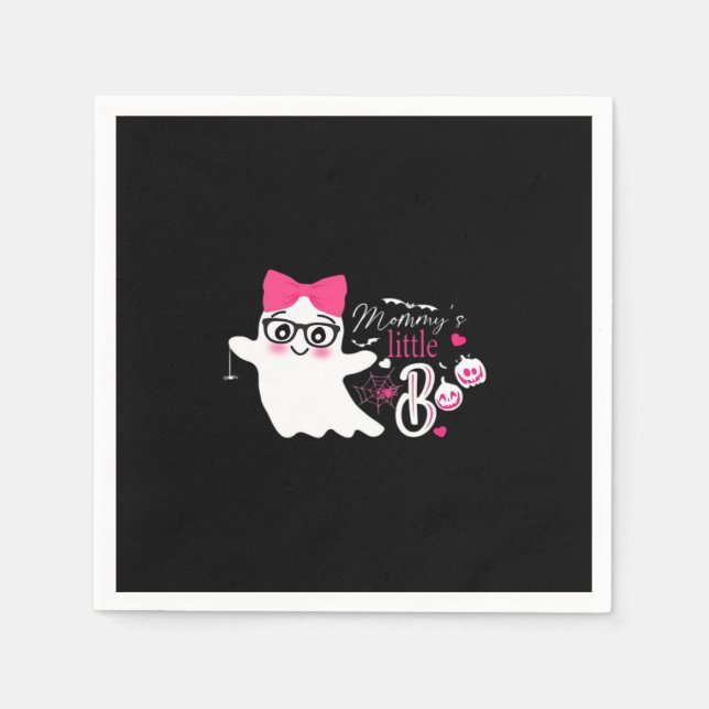 Guardanapo De Papel Pequeno Boo Halloween da mamãe (Frente)