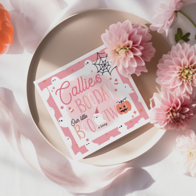 Guardanapo De Papel Pequeno Boo Transformando Dois Aniversário Napkin (Criador carregado)