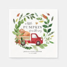 Pequeno Caminhão de Pumpkin Cai no Chá de fraldas 