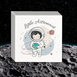 Guardanapo De Papel Pequeno Chá de fraldas Astronauta Minimalista