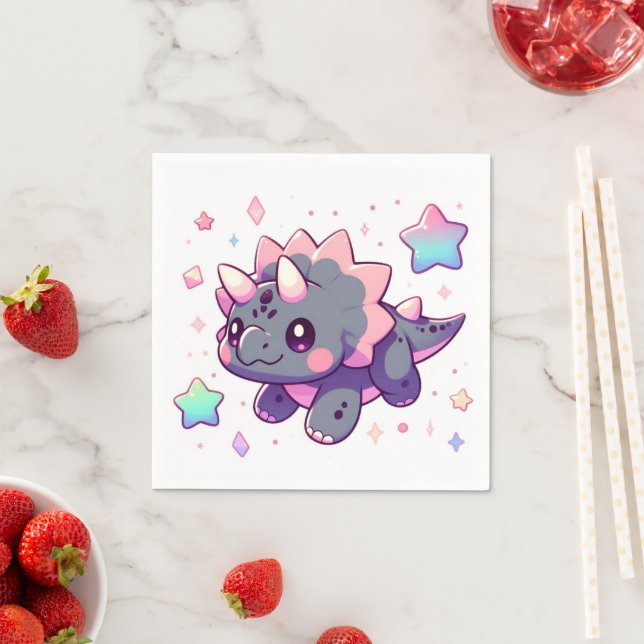 Guardanapo De Papel Pequeno Chá de fraldas de Dinossauro Elegante (Insitu)