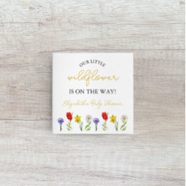 Guardanapo De Papel Pequeno Chá de fraldas de flor selvagem