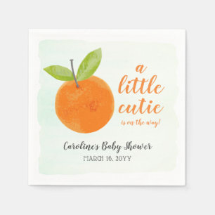 Guardanapo De Papel Pequeno Chá de fraldas de Laranja Cutie