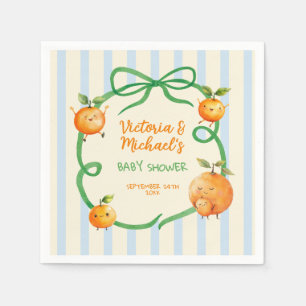 Guardanapo De Papel Pequeno Chá de fraldas de Laranja Cutie