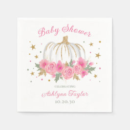 Guardanapo De Papel Pequeno Chá de fraldas de Menina de Abóbora