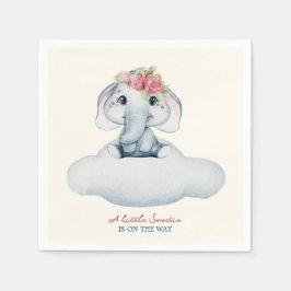 Guardanapo De Papel Pequeno Chá de fraldas Elefante Cutie Napkins