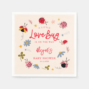Guardanapo De Papel Pequeno Chá de fraldas Inseto Lovebug