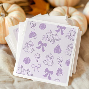 Guardanapo De Papel Pequeno Chá de fraldas Pumpkin puxado para a mão