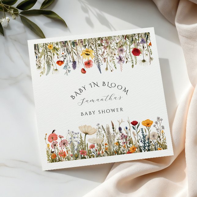 Guardanapo De Papel Pequeno Chá de fraldas Russo de Flor Selvagem (Criador carregado)