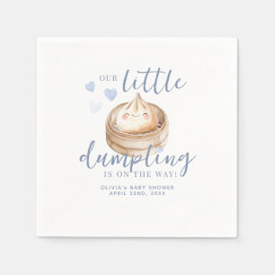 Guardanapo De Papel Pequeno Dumpling Chá de fraldas De Água Azul Napki
