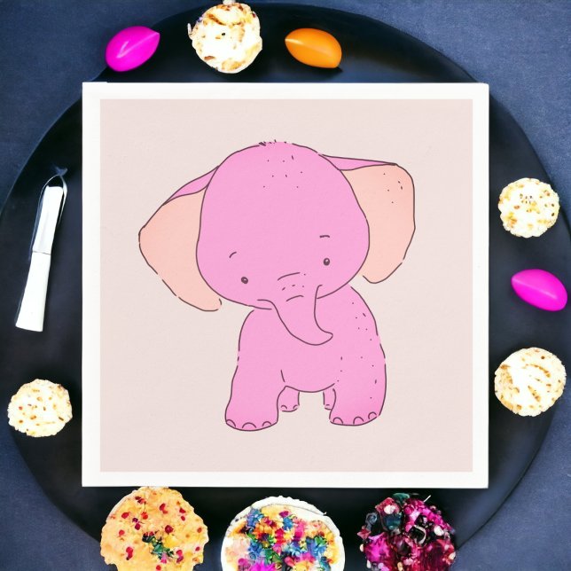 Guardanapo De Papel Pequeno Elefante (baby shower theme party use and throw napkin,party decoration dinner table decor,event custom napkin)