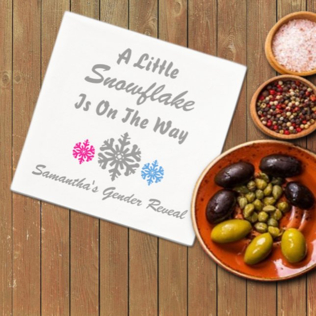 Guardanapo De Papel Pequeno Floco De Neve A Caminho (Criador carregado)