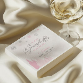 Guardanapo De Papel Pequeno Floco de neve Chá de fraldas de inverno Na