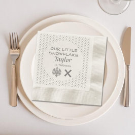 Guardanapo De Papel Pequeno Floco de Neve Qualquer Idade Aniversário