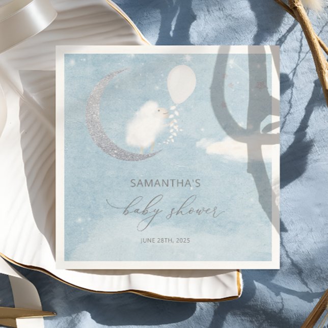 Guardanapo De Papel Pequeno Lambe no Chá de fraldas da Lua Napkins (Criador carregado)