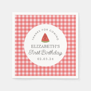 Guardanapo De Papel Pequeno Melão Doce Primeiro Aniversário