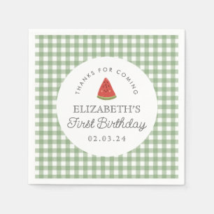 Guardanapo De Papel Pequeno Melão Doce Primeiro Aniversário