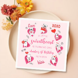 Guardanapo De Papel Pequeno Namorados Doce Puppy Aniversário Napkin