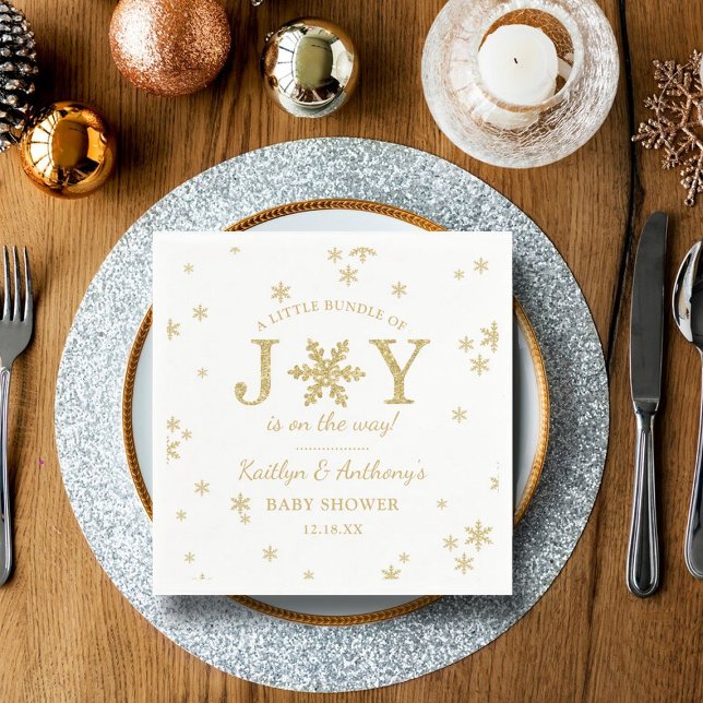 Guardanapo De Papel Pequeno Pacote De Alegria Chá de fraldas De Natal (Criador carregado)