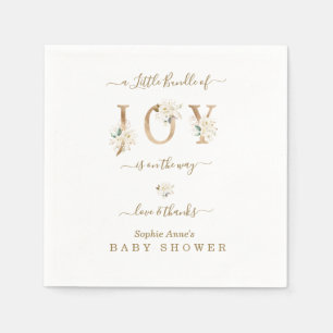 Guardanapo De Papel Pequeno Pacote De Joy White Dourado Chá de fralda