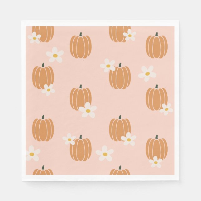Guardanapo De Papel Pequeno Papel Pumpkin Napkins (Frente)