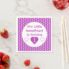 Guardanapo De Papel Pequeno primeiro aniversario Swetheart