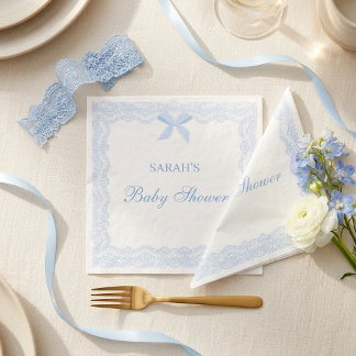 Guardanapo De Papel Pequeno Príncipe Lenço Azul Churrasco de Bebê Meni