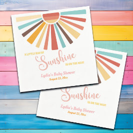 Guardanapo De Papel Pequeno Raios De Chá de fraldas Rosa Sol