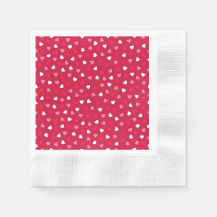 Guardanapo De Papel Pequenos Namorados em rosa branco vermelho