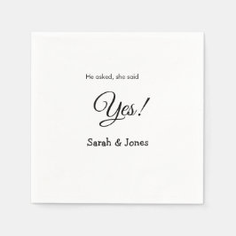 Guardanapo De Papel Perguntou-lhe que sim, noivado simples