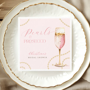 Guardanapo De Papel Pérola Prosecco - Chá de panela Dourado rosa
