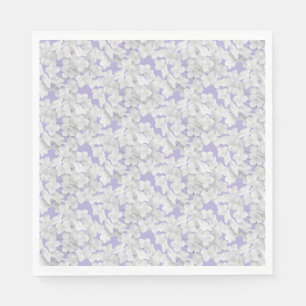 Guardanapo De Papel Pérolas De Flor Branco Hydrangea Em Púrpura