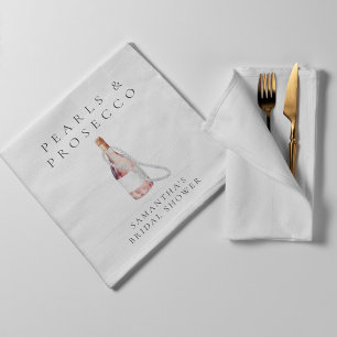 Guardanapo De Papel Pérolas e Chá de panela Elegante Prosecco