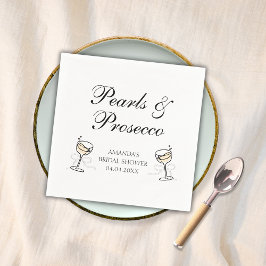 Guardanapo De Papel Pérolas e Chá de panela elegante Prosecco