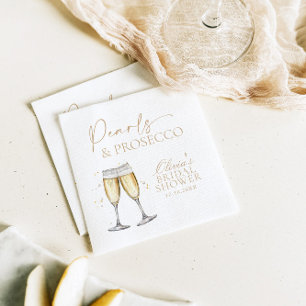 Guardanapo De Papel Pérolas e Chá de panela Prosecco
