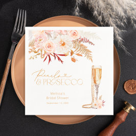 Guardanapo De Papel Pérolas Elegantes e Chá de panela Prosecco