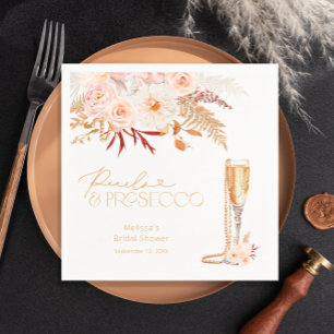 Guardanapo De Papel Pérolas Elegantes e Chá de panela Prosecco
