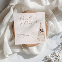 Guardanapo De Papel Pérolas Neutras e Chá de panela de Prosecco