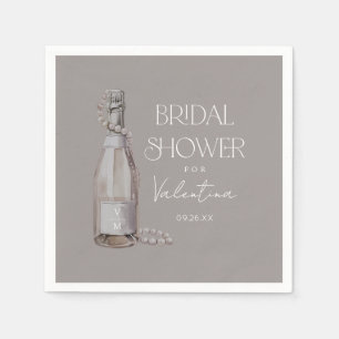 Guardanapo De Papel Pérolas Personalizadas + Chá de panela Prosecco