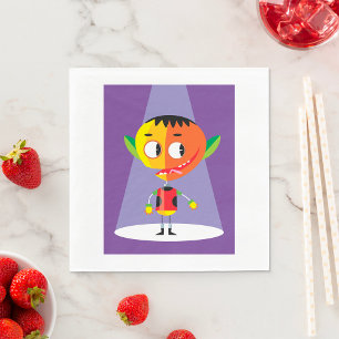 Guardanapo De Papel Personagem de Cabeça Laranja