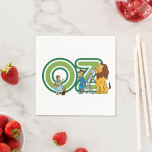 Guardanapo De Papel Personagens Vintage do Mágico de Oz e Letras de Te