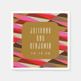 Guardanapo De Papel Personalidade Geométrica de Casamento de Arte Eleg