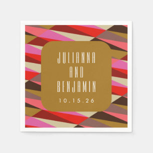 Guardanapo De Papel Personalidade Geométrica de Casamento de Arte Eleg