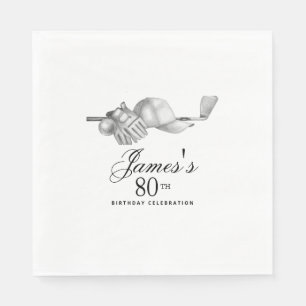 Guardanapo De Papel Personalização da Festa de aniversário de Golfe Cl