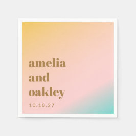 Guardanapo De Papel Personalização de Casamento Exclusivo do Gradiente